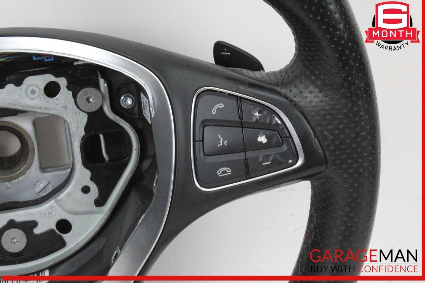 14-19 Mercedes W117 CLA250 Steering Wheel w/ Paddle Shifters Black OEM