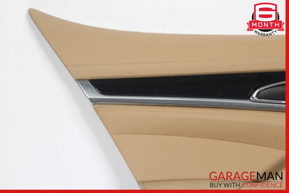 10-16 Porsche Panamera 970 Rear Left Interior Door Panel Trim Cover Assy Beige