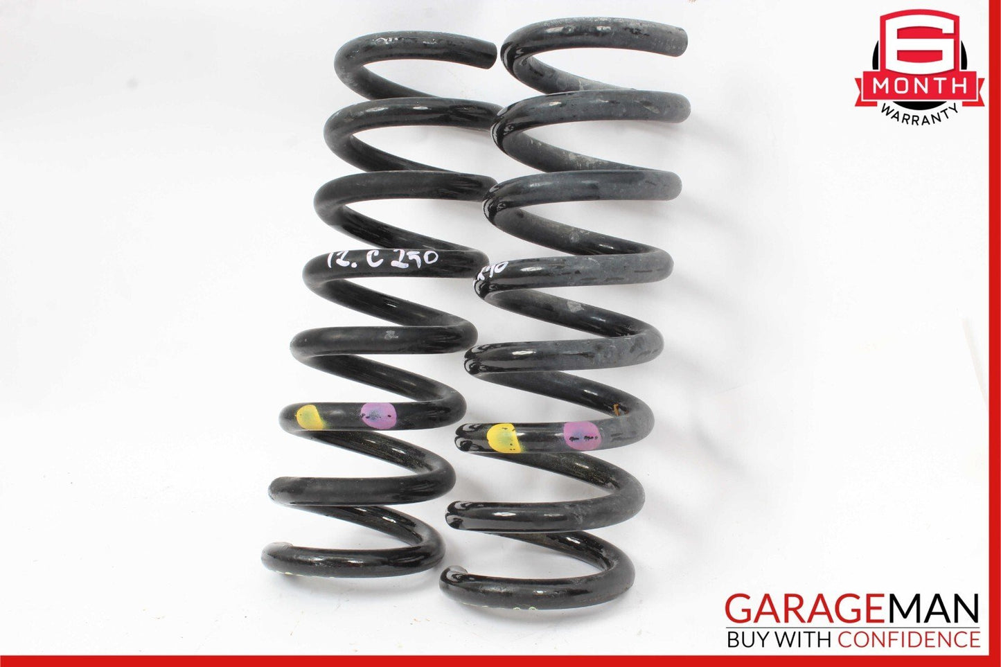 08-14 Mercedes W204 C250 Rear Left & Right Shock Absorber Coil Spring Set OEM