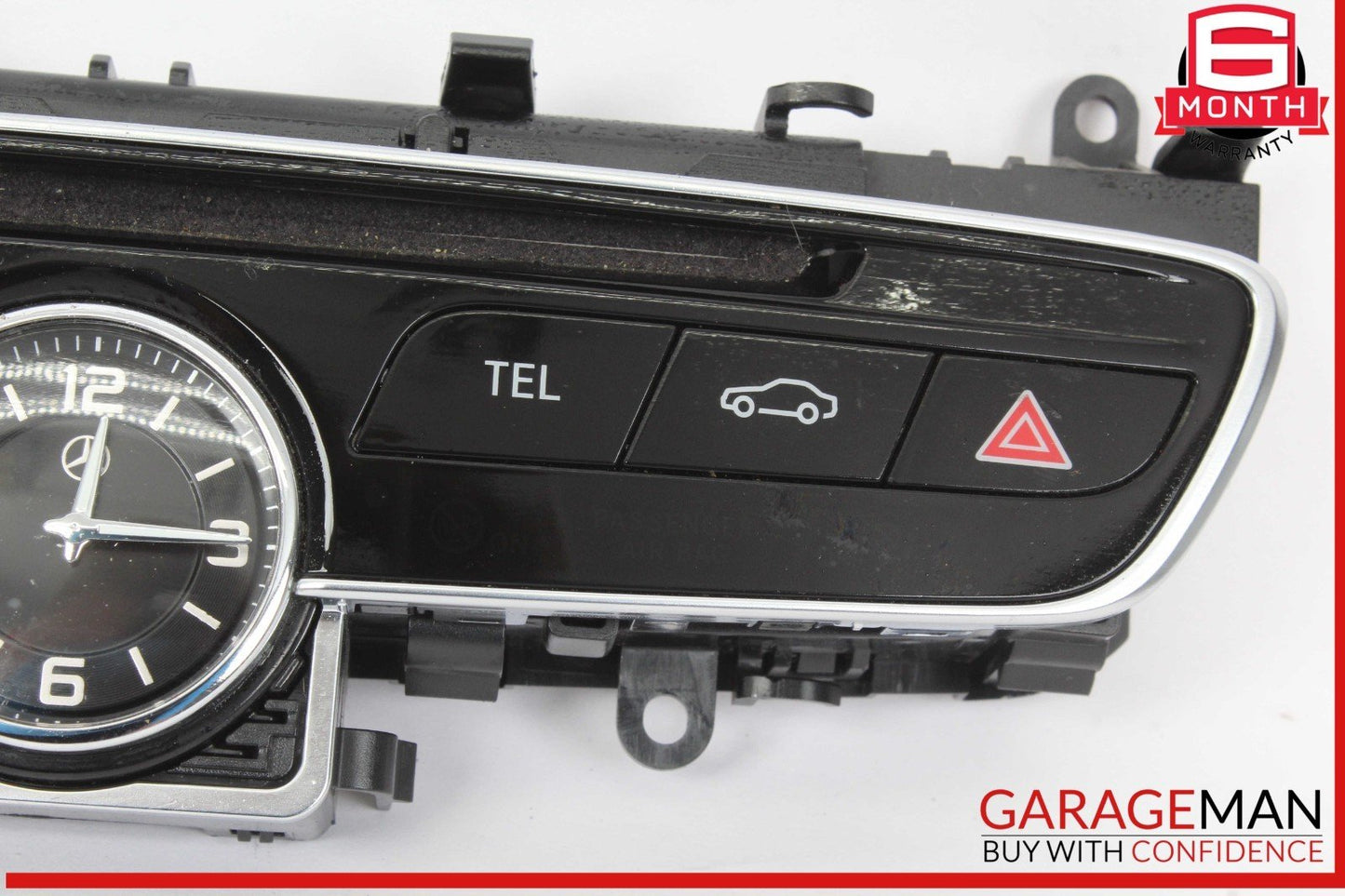 15-18 Mercedes W205 C300 Center Dashboard Hazard Control Switch w/ Clock Assy