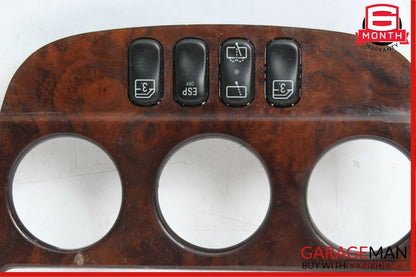 02-05 Mercedes W163 ML320 ML500 Enter Console Panel Trim Bezel Wood OEM