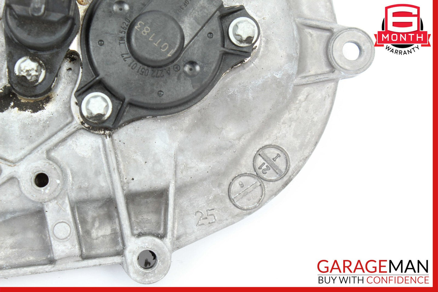 06-13 Mercedes W221 S550 Front Right Engine Timing Chain Cover Plate OEM