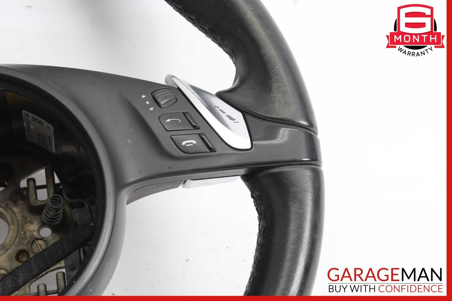11-14 Porsche Cayenne 958 S Multifunction Steering Wheel Assembly Black OEM