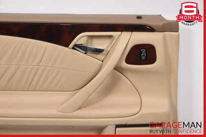 96-03 Mercedes W210 E320 Rear Left Side Interior Door Trim Panel Leather Java