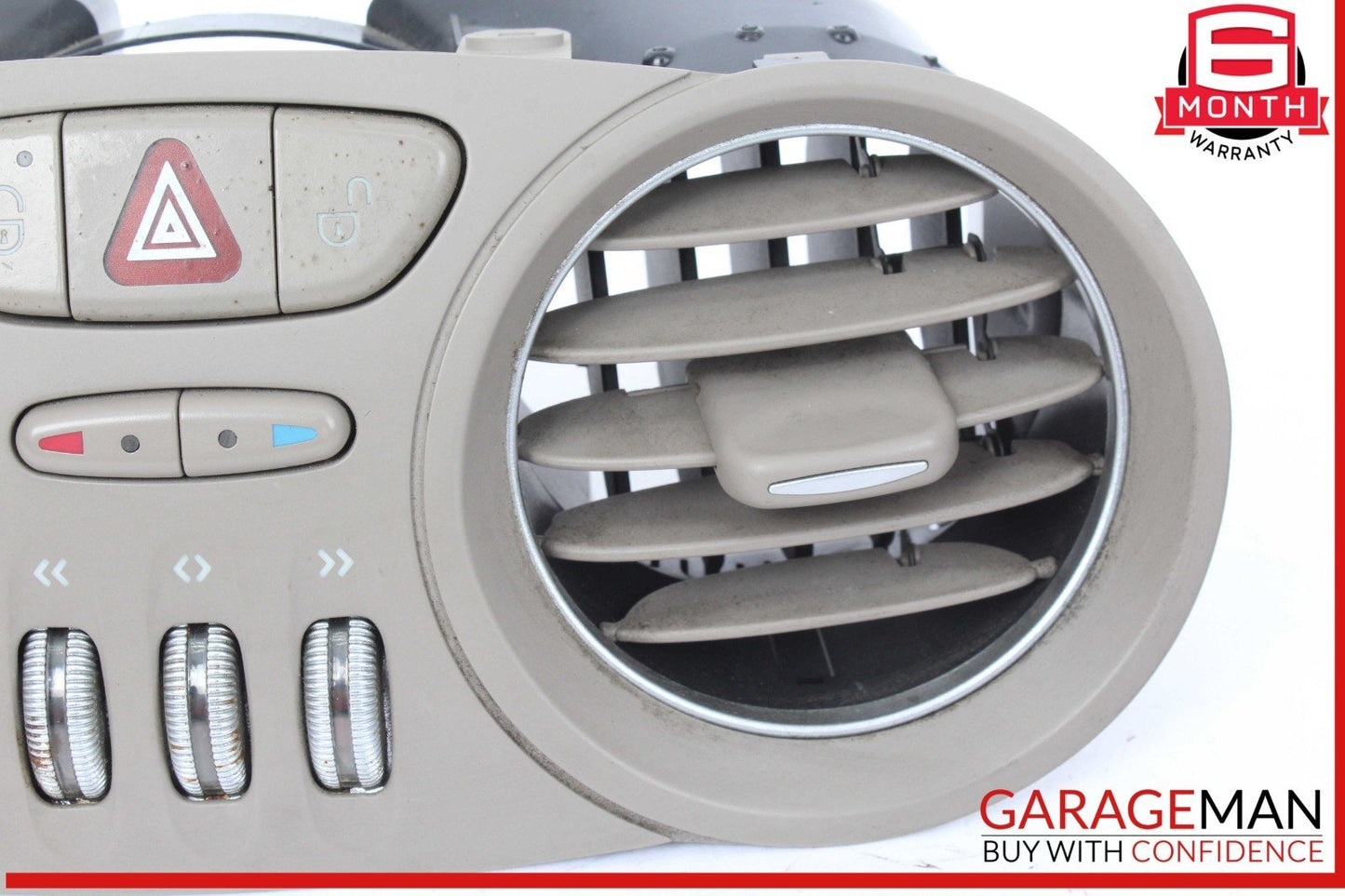 03-06 Mercedes R230 SL500 SL55 AMG Center Dashboard Hazard AC Air Vent Gray OEM