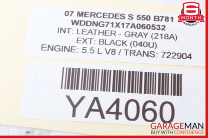 07-13 Mercedes W221 S550 S600 Trunk Lid GPS Sirius Satellite Radio Antenna OEM