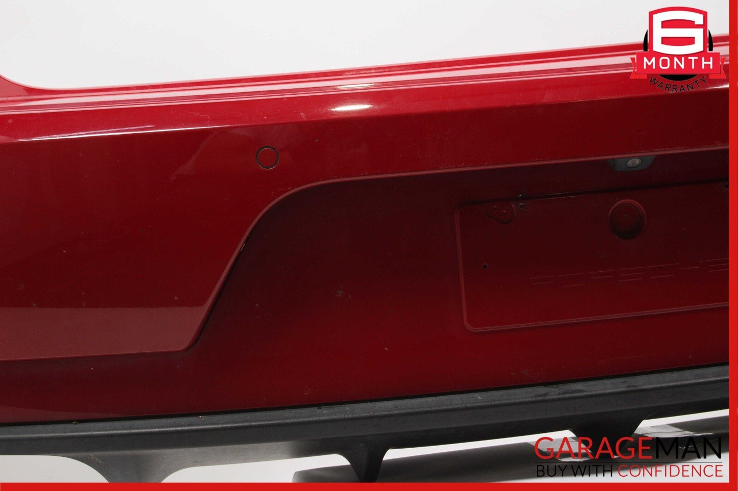 15-18 Porsche Macan 95B Rear Bumper Cover Panel Park Assist Assembly Red OEM