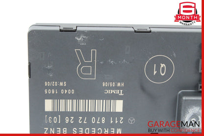 03-09 Mercedes W211 E320 E350 E500 Front Right Side Door Controller Module Unit