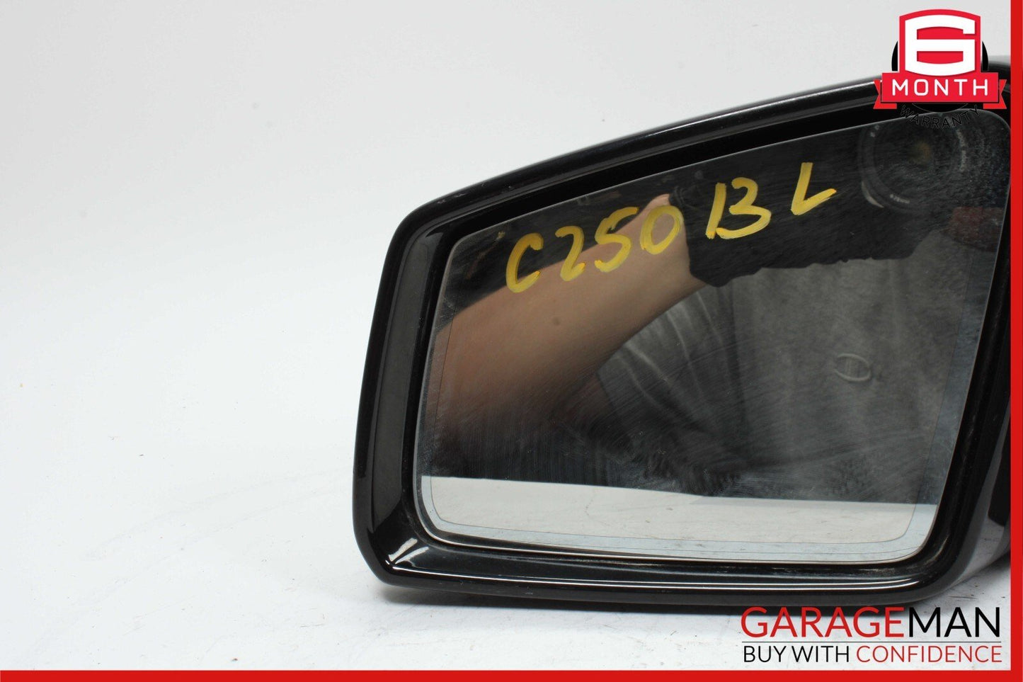 12-14 Mercedes W204 C250 C63 AMG Front Left Side Mirror Rear View Door Black OEM