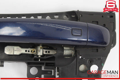 14-17 Audi SQ5 Rear Left Driver Side Exterior Door Handle Blue OEM
