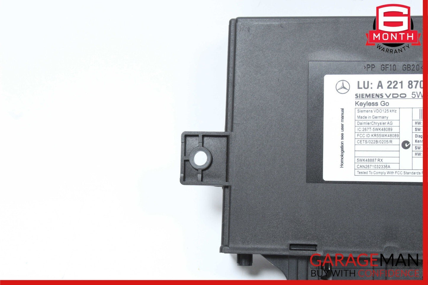 07-10 Mercedes W221 S550 CL600 CL550 Keyless Go Control Module 2218702392 OEM