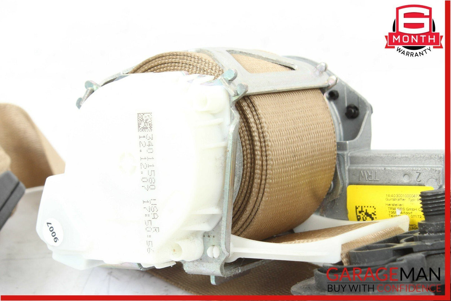 08-14 Mercedes W204 C300 Front Right Side Seatbelt Seat Belt Retractor Brown