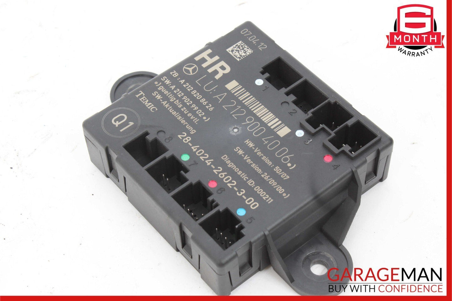 08-18 Mercedes GLK350 C250 C300 CLS550 Rear Right Side Door Control Module Unit
