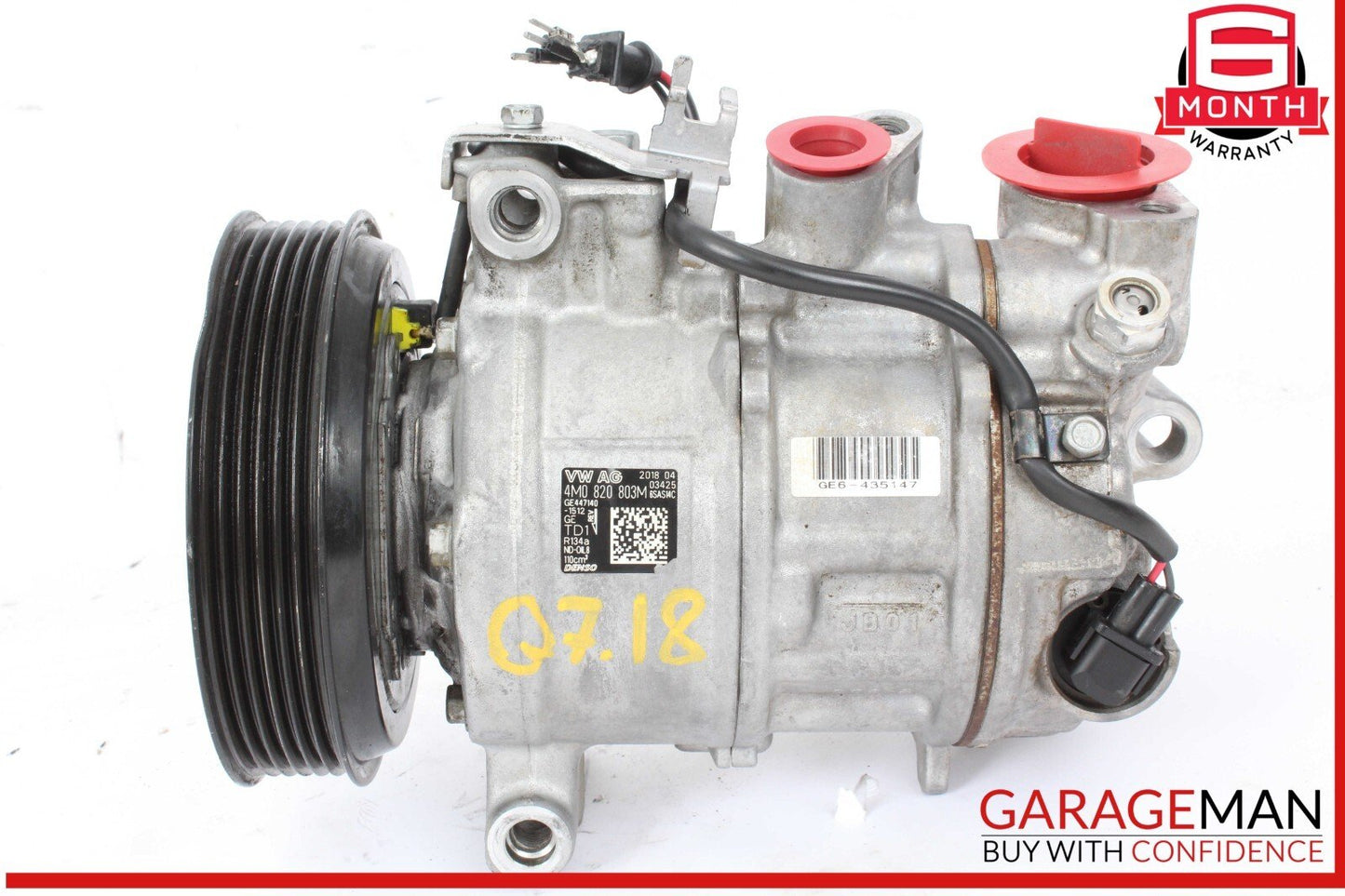 17-19 Audi Q7 AC A/C Air Conditioning Compressor Denso 4M0820803M OEM