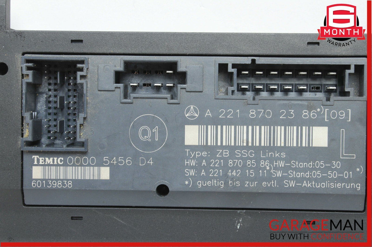 07-13 Mercedes W221 S450 S550 Front Left Side Under Seat Control Module Unit
