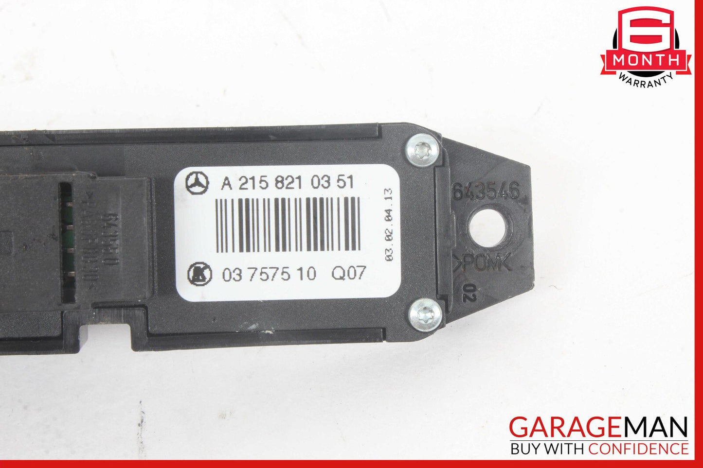 03-06 Mercedes W215 CL600 CL55 Center Console Switch 2158210351 OEM