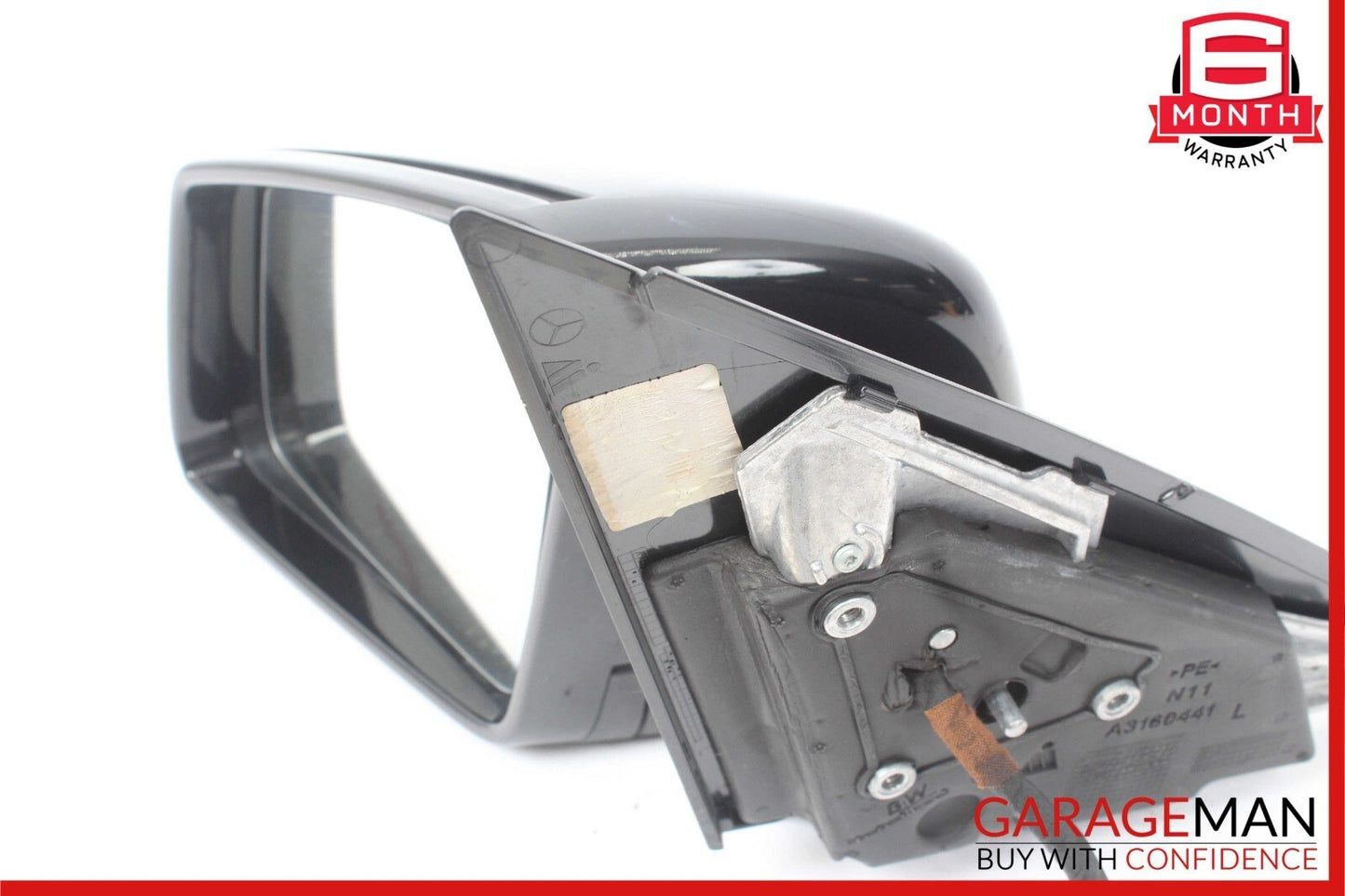 12-14 Mercedes W204 C300 Front Left Side Mirror Door Rear View Glass Black OEM