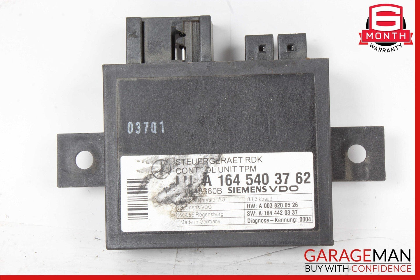 06-12 Mercedes W164 ML350 TPMS Tire Pressure Control 1645403762 OEM