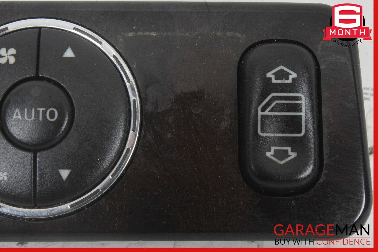 98-05 Mercedes W163 ML350 Rear Climate Control Power Window Switch Module Wood