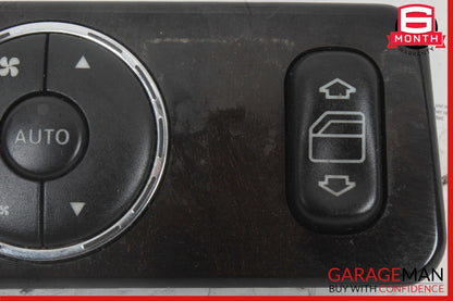 98-05 Mercedes W163 ML350 Rear Climate Control Power Window Switch Module Wood