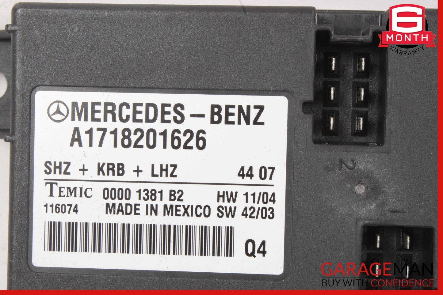05-11 Mercedes R171 SLK280 SLK300 Heating Heated Seat Control Module Unit OEM