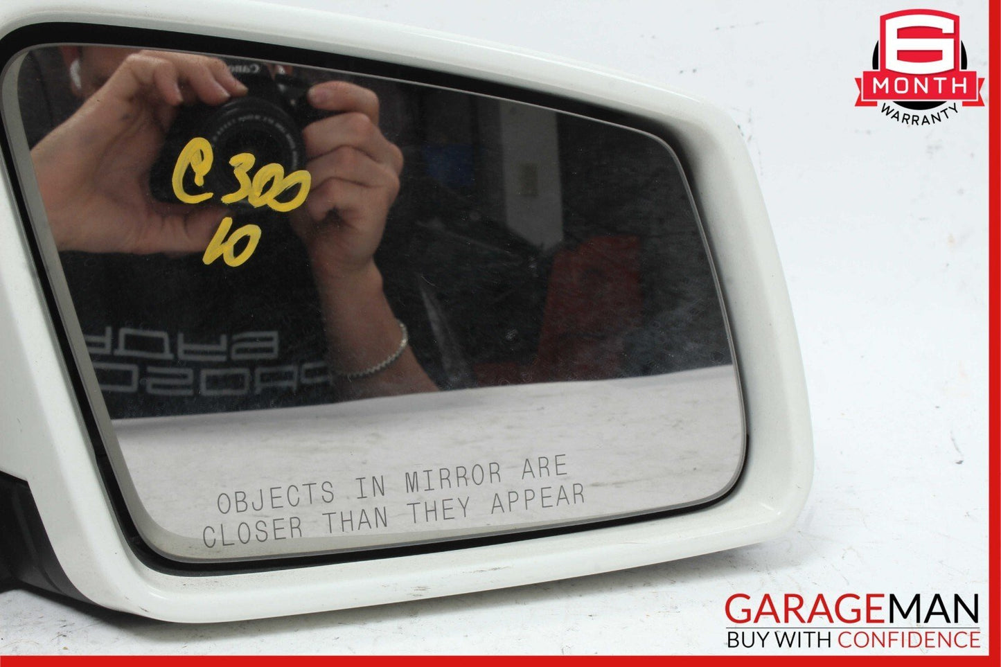 10-11 Mercedes W204 C300 C250 Front Right Side Mirror Door Rear View White