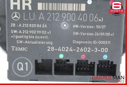 08-14 Mercedes W212 E350 C300 Rear Right Passenger Side Door Control Module OEM