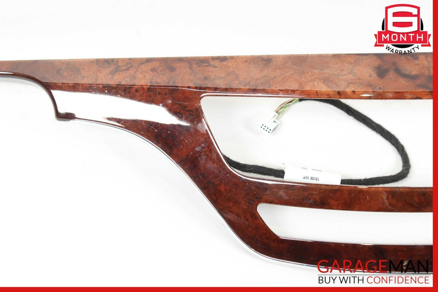 07-09 Mercedes W221 S450 S550 Front Dash Dashboard Center Trim Bezel Cover Wood