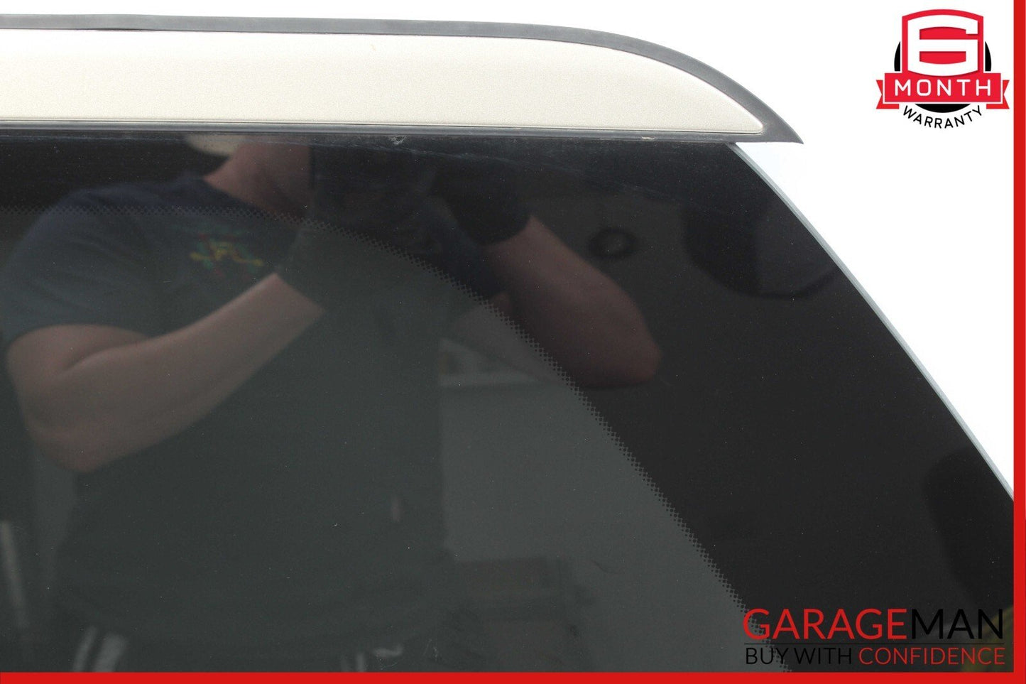 07-12 Mercedes X164 GL450 Rear Left Side Quarter Window Glass w/ Moulding Trim