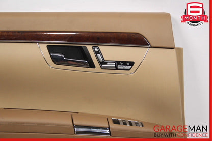07-09 Mercedes W221 S550 Rear Left Side Interior Door Panel Trim Assy Brown