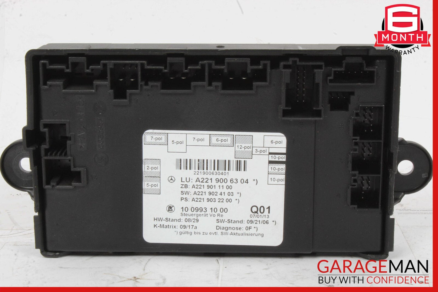 07-13 Mercedes W221 S550 S350 S63 Front Right Door Control Module 2219006304 OEM