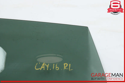 11-18 Porsche Cayenne 958 Rear Left Driver Side Door Window Glass OEM