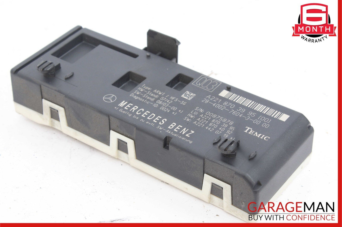 07-14 Mercedes W221 S500 S550 CL63 Trunk Release Remote Open Close Module Unit