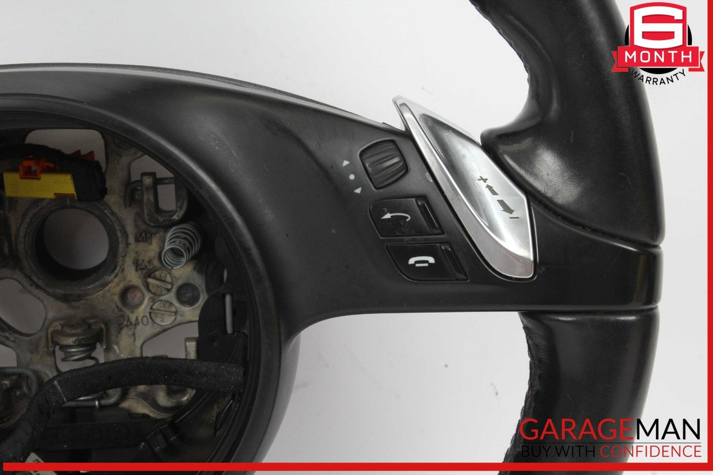 11-14 Porsche Cayenne 958 Steering Wheel w/ Paddle Shifters Black OEM
