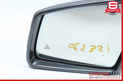 10-17 Mercedes W207 E400 Front Left Side Mirror Door Rear View Cavansite Blue