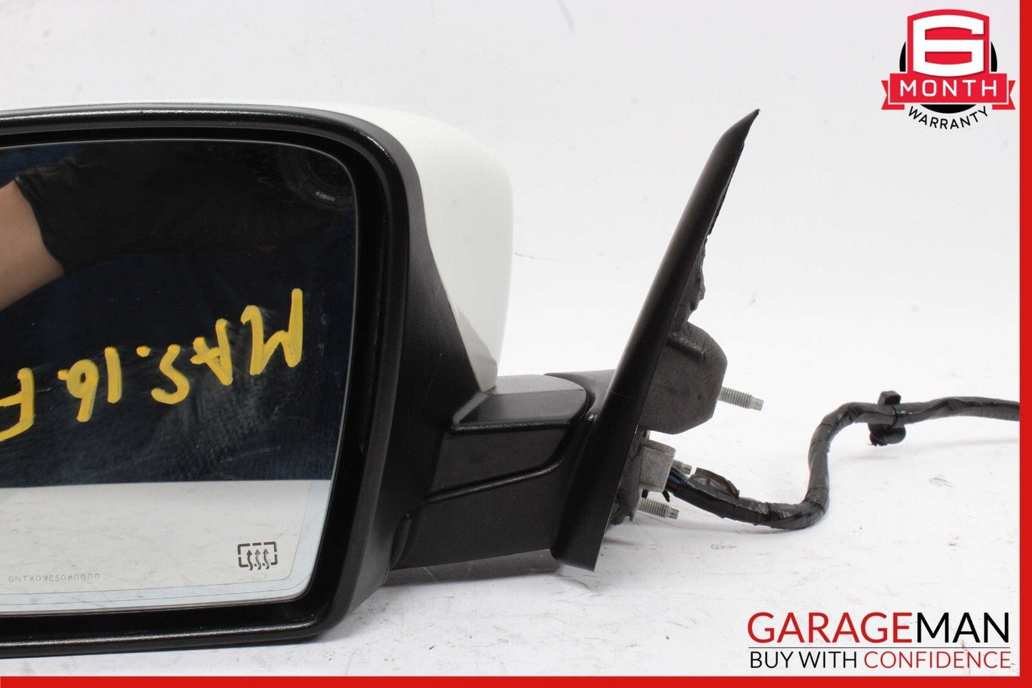14-17 Maserati Ghibli Front Left Side Mirror Door Rear View Black/White OEM