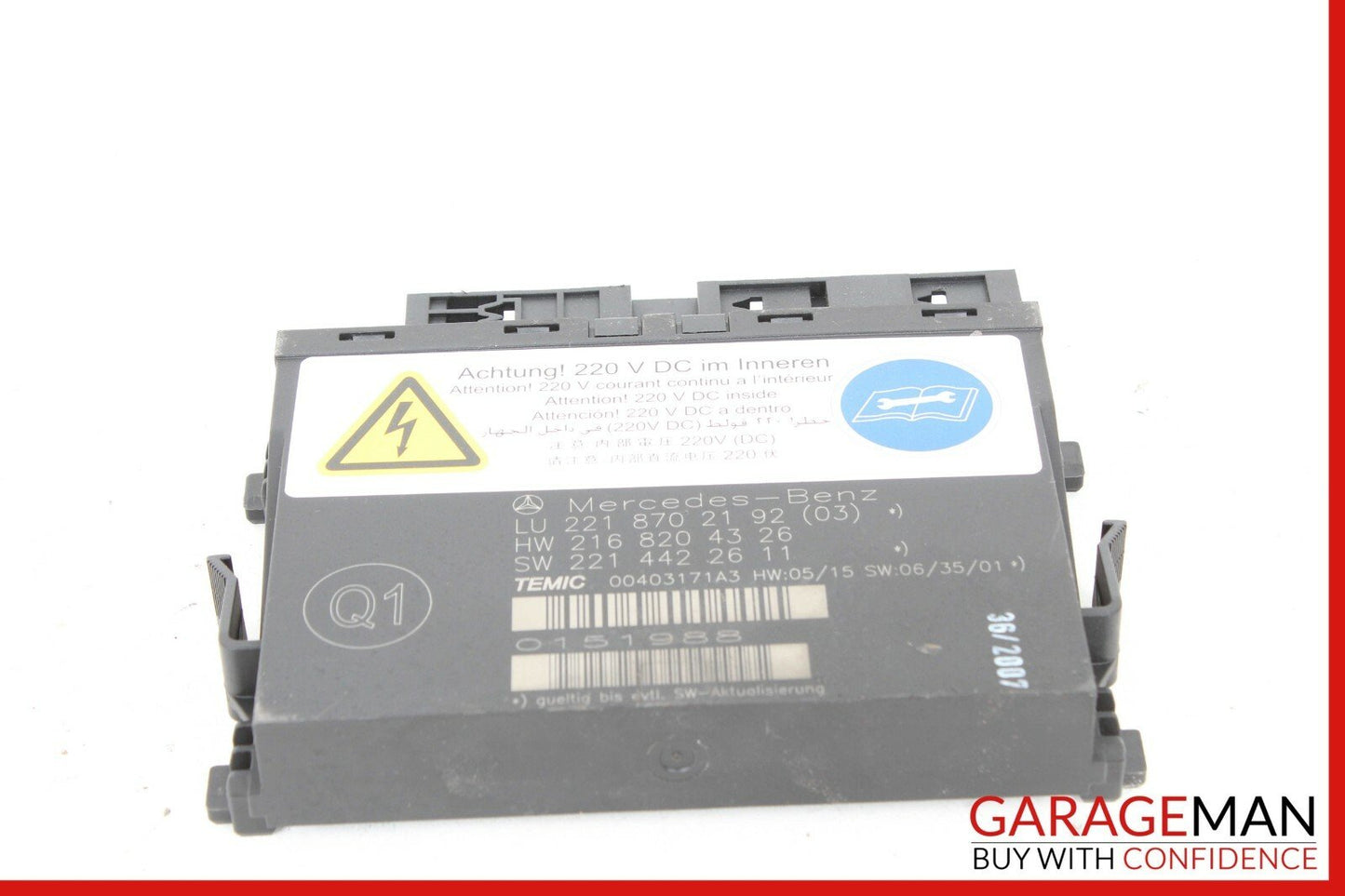 07-09 Mercedes W216 CL550 Front Right or Left Dynamic Seat Control Module OEM