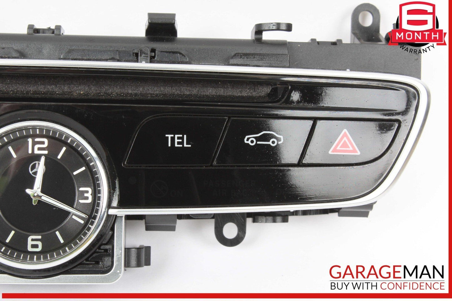 15-18 Mercedes W205 C300 Center Dashboard Hazard Control Switch w/ Clock Assy