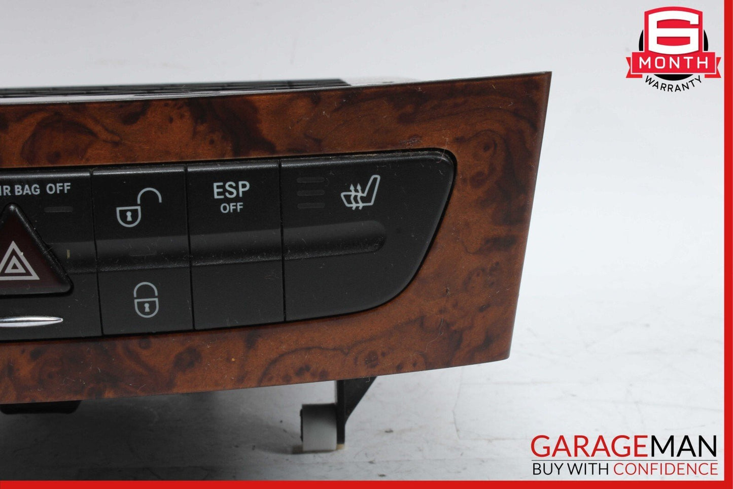 03-06 Mercedes W219 CLS500 E320 Hazard Light Door Lock Control Switch Wood OEM