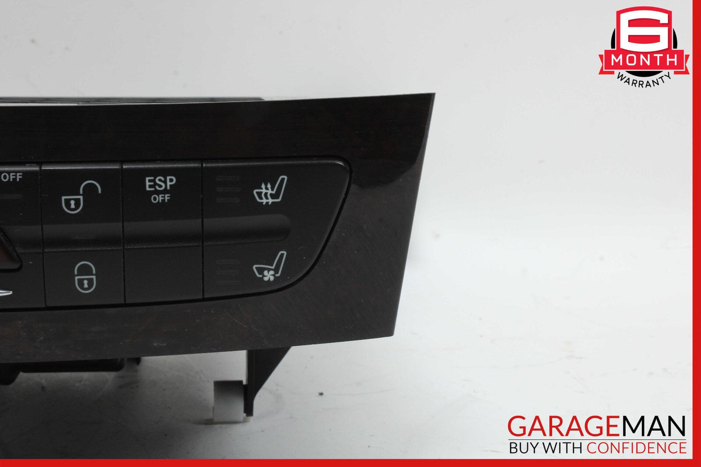 03-09 Mercedes W219 CLS500 Hazard Light Door Lock Control Switch Dark Wood OEM