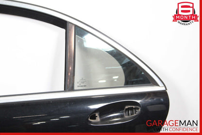 07-13 Mercedes W221 S550 S600 Rear Left Driver Side Exterior Door Shell Black