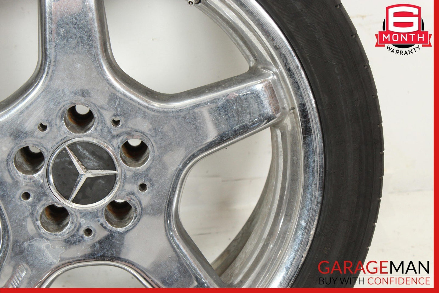 03-12 Mercedes R230 SL550 SL65 AMG Rear Wheel Tire Rim 8.5Jx18H2 ET30 OEM