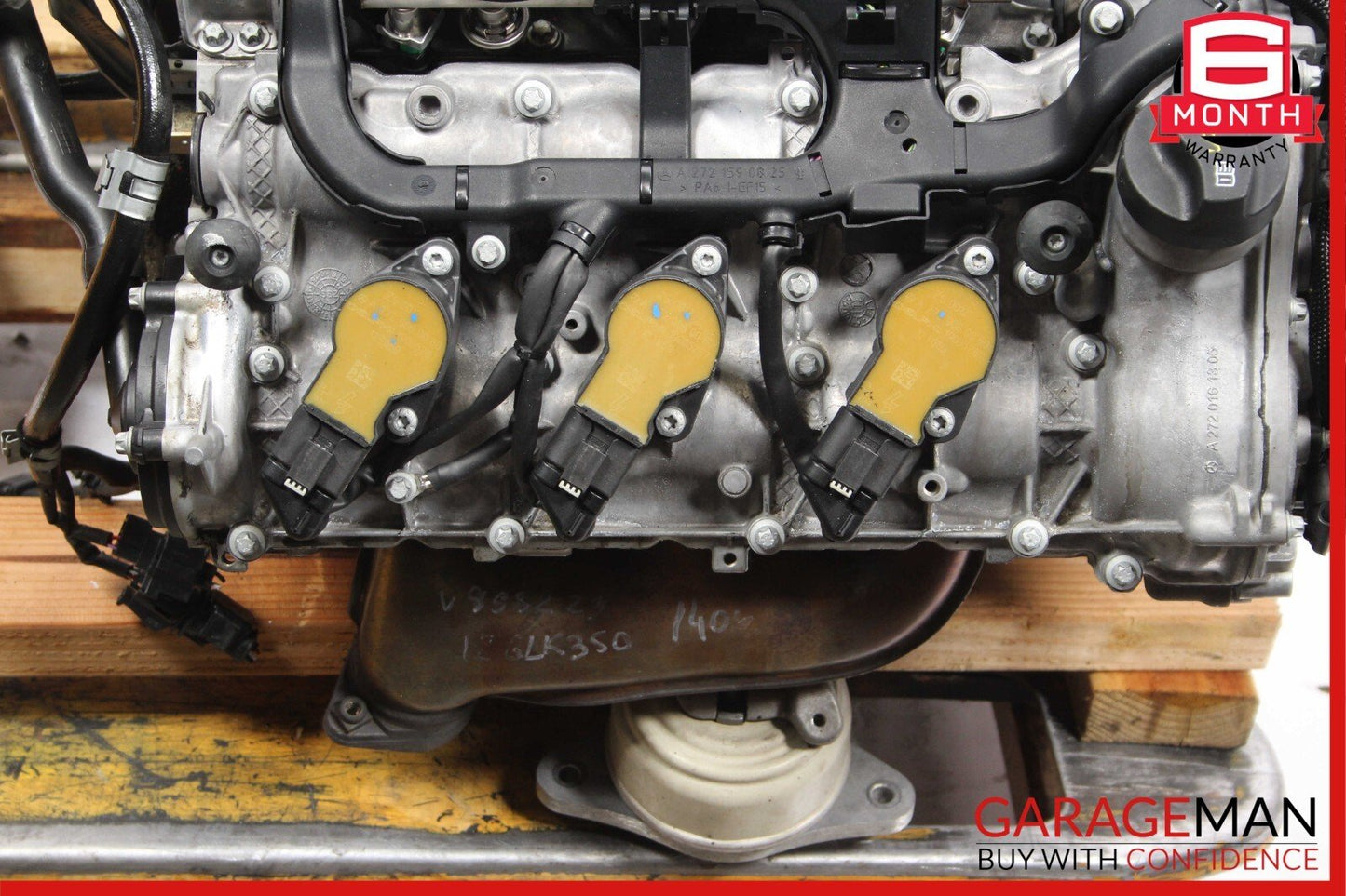 10-12 Mercedes X204 GLK350 3.5L M272 Engine Motor Block Assembly 140k