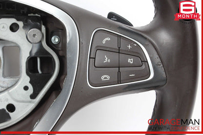 15-18 Mercedes W205 C300 GLC300 Steering Wheel w/ Paddle Shifters Assy OEM