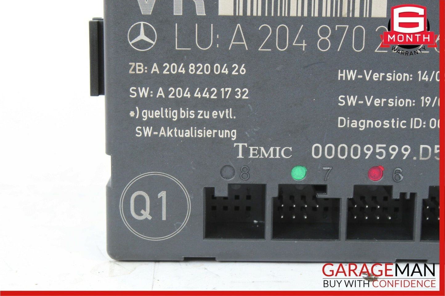 08-18 Mercedes W204 C300 E400 Front Right Side Door Control Module OEM
