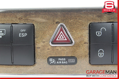 05-07 Mercedes W203 C230 Dashboard Dash Control Switch Panel Trim Wood OEM
