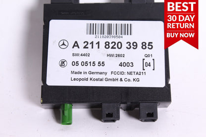 03-06 Mercedes W211 E320 E55 AMG Keyless Go Entry Computer Control Module A84