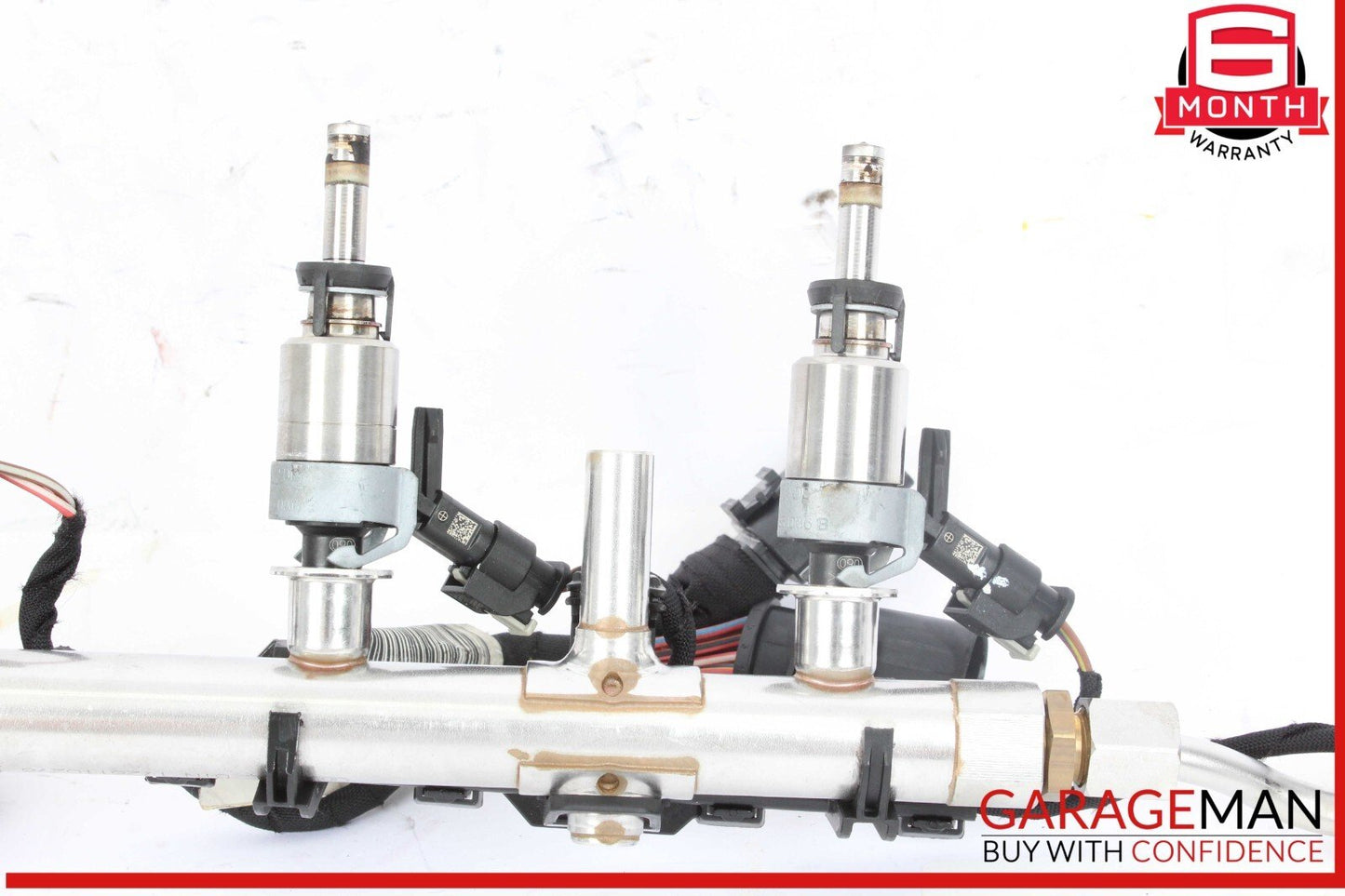 17-20 Audi A4 Fuel Injection Rail w/ Injectors 06K133317G OEM