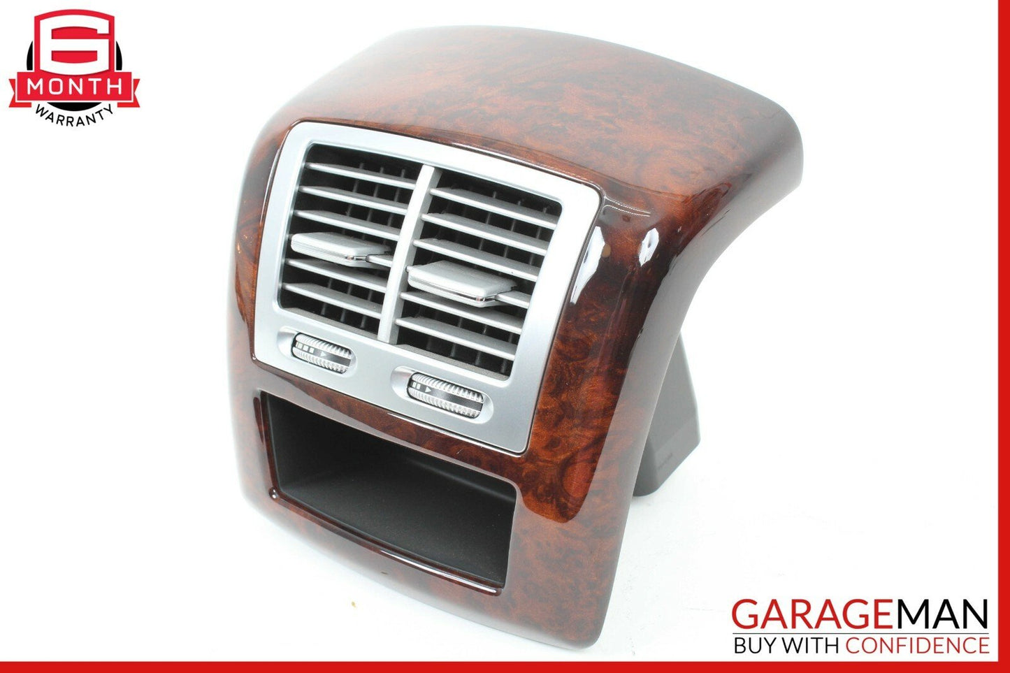 07-13 Mercedes W221 S550 Rear Center Console AC A/C Air Vent Trim Panel Wood OEM