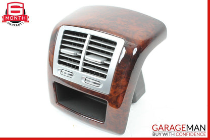 07-13 Mercedes W221 S550 Rear Center Console AC A/C Air Vent Trim Panel Wood OEM